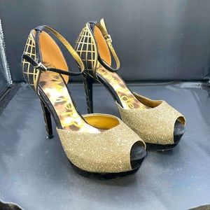 Sam Edelman Paulette Heels Platform Peep Toe Size 7